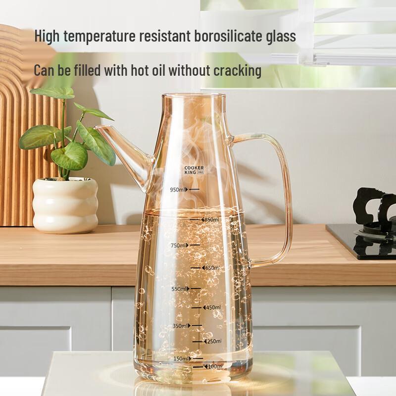 COOKER KING Borosilicate Glass Oil Dispenser - 600ml (2-Pack)