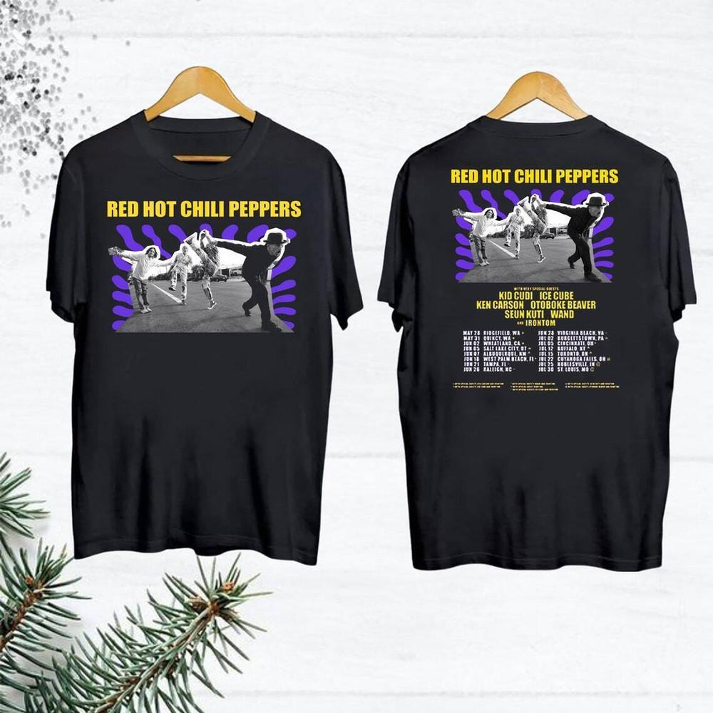 Red Hot Chili Peppers 2024 Tour T-Shirt, Red Hot Chili Peppers Band Shirt, RHCP