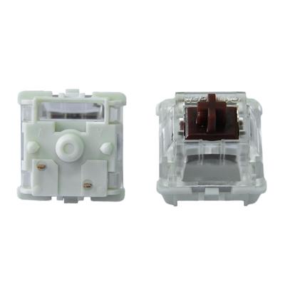 GATERON Jupiter Kahverengi Klavye Dokunsal 55gf RGB LED Fabrikada Yağlanmış Tuş Anahtarları MX Mekanik Klavyeler İçin Anahtarlar, 5-Pin (Kahverengi, 110 adet)
