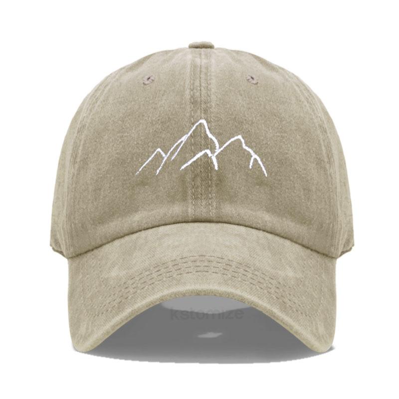 

Mountain Range Embroidered Baseball Cap For Women Men Fashion Adjustable Washed Cotton Dad Hat Unisex Classic Golf Caps Adjustable