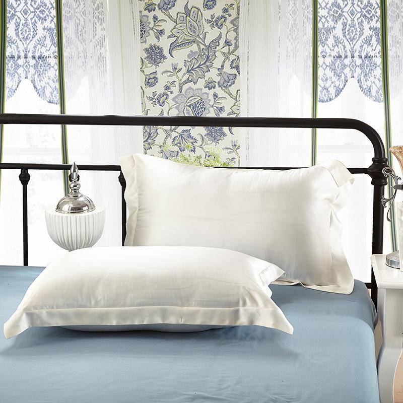 2 Stück Königin Satin Seide Kissenbezug für Haare und Haut Sets mit Umschlagverschluss Satinstoffbezug Schützt rutschige Bettwäsche