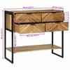 Console Table Brown 90 x 35 x 80 cm Solid Wood Acacia