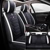 5-Seat Full Car PU Leather Seat Covers 3D Diamond Stitching Soft Comfortable Non-Slip Fit Most Cars All Season