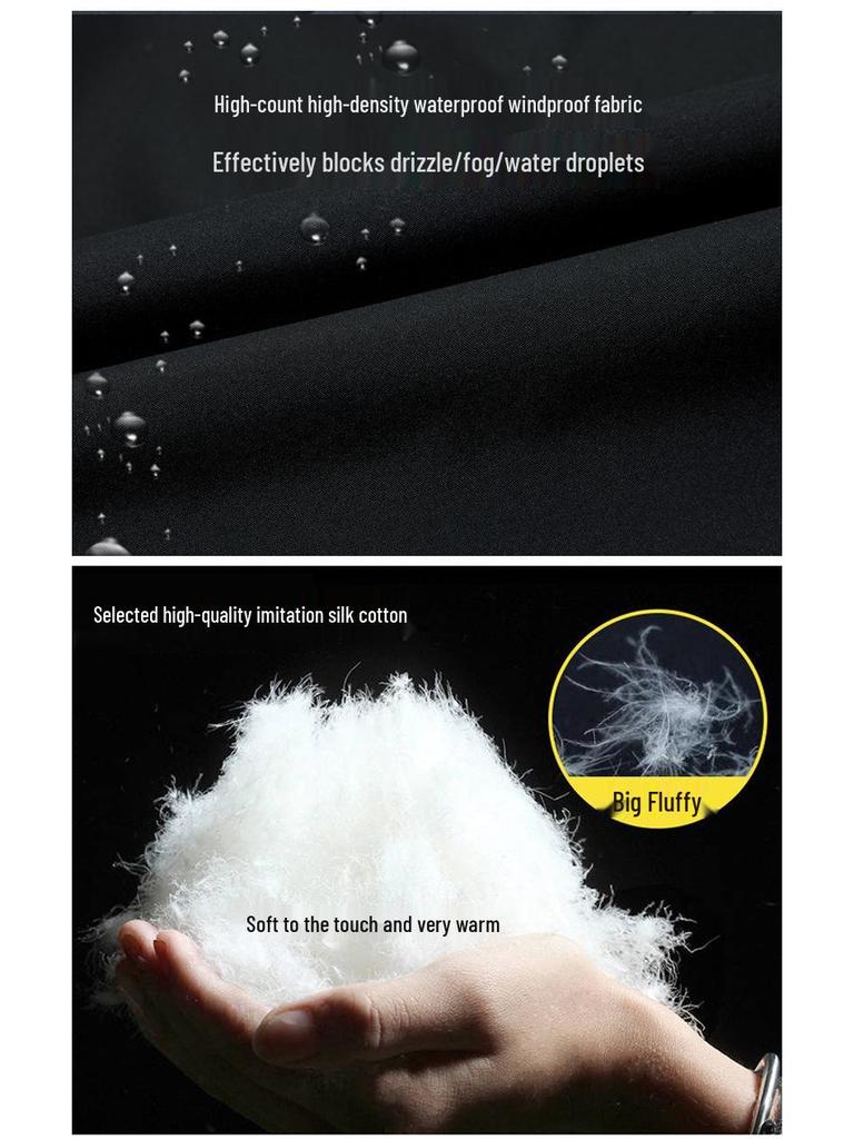 Men's Mid-Length Winter Down Cotton Jacket - Thick, Warm, Casual Coat