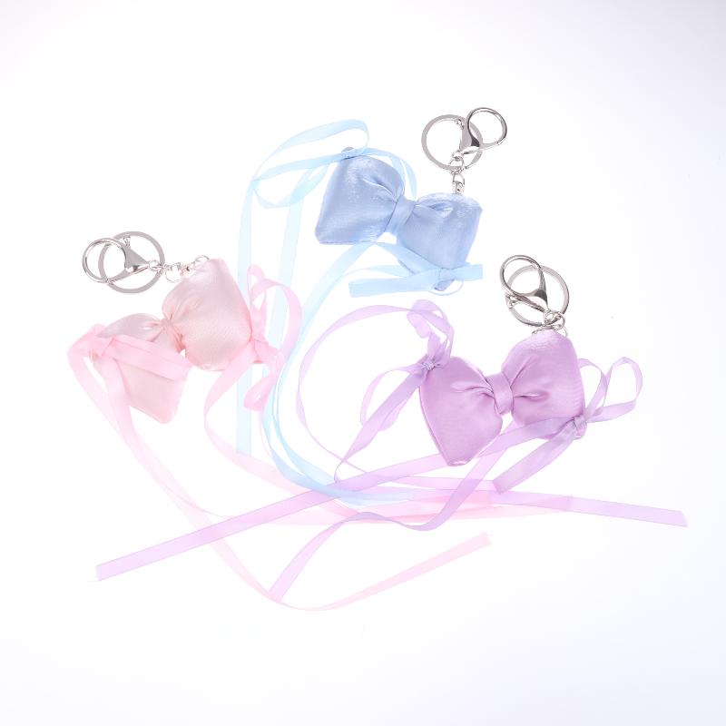 Mini Bowknot Pendant Bag Accessories Cute Decoration For Bag Fluffy Soft Accessories Women'S Phone Case Keychain Pendant