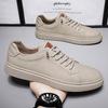 Summer new breathable all-match flat baseplate shoes men's leather casual shoes gouging men's shoes