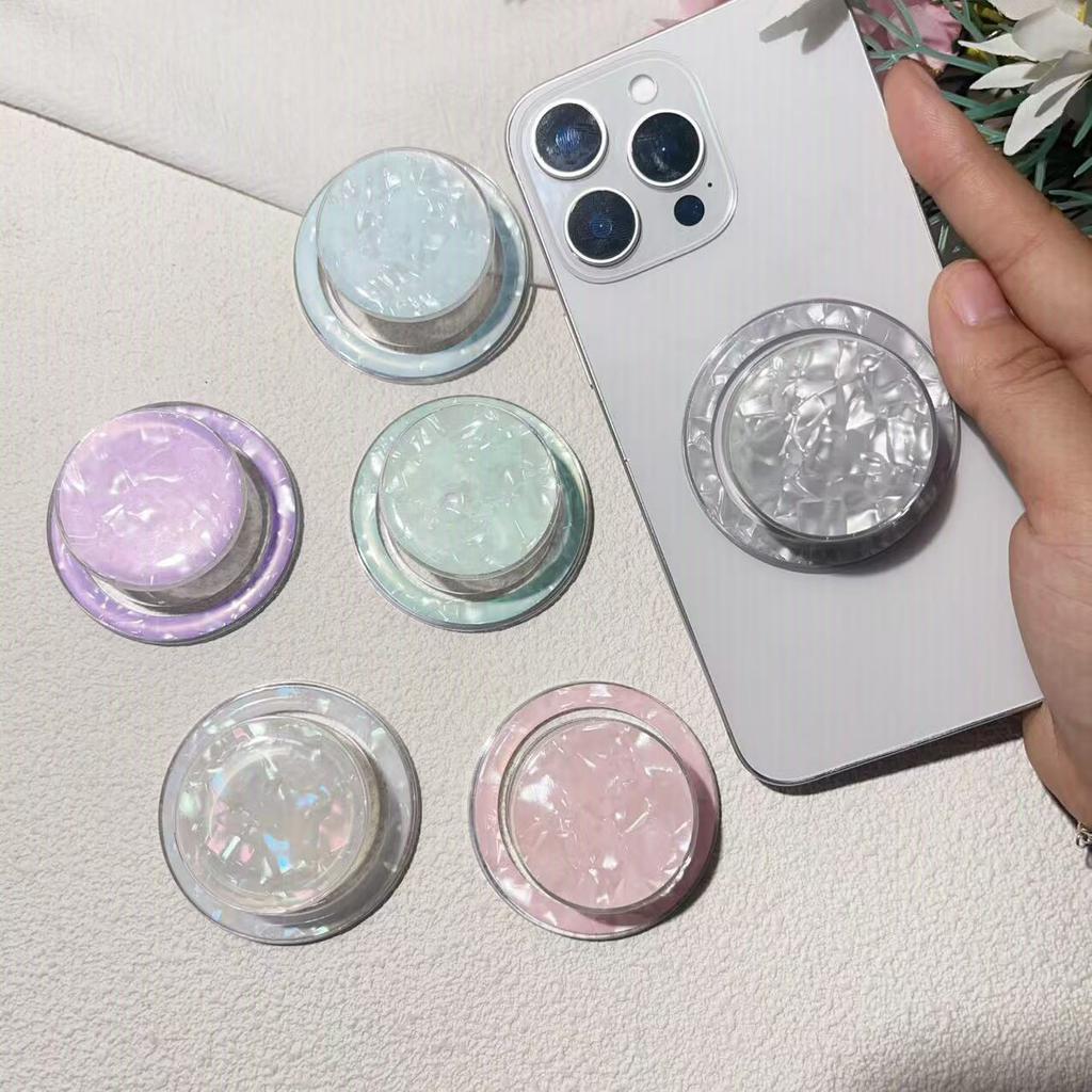 Luxury Glitter Coloful Round Magnetic Holder Grip Tok Griptok Phone Stand Holder Support For Iphone 16 For Pad Magsafe Smart Tok