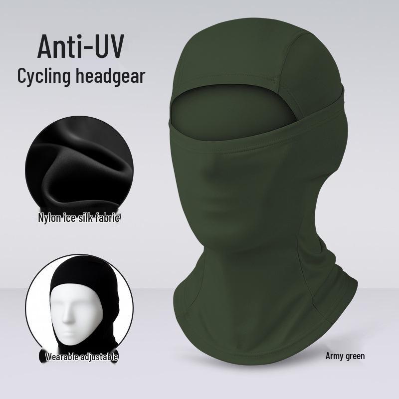 Breathable Summer Motorcycle Riding Balaclava – Adjustable Ice Silk Full Face & Neck Protection