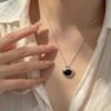 Collier Pomme Incrusté d'Agate Coréenne: Chaîne de clavicule élégante et polyvalente pour femmes