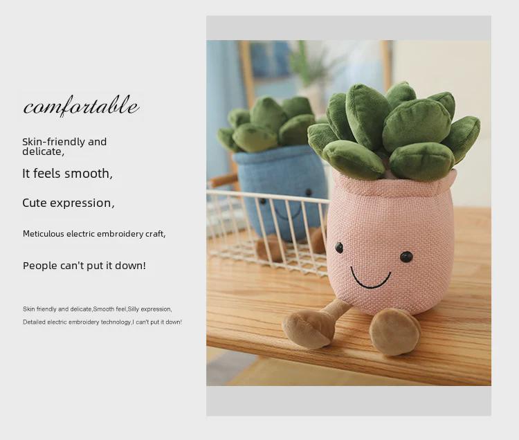 Creative Plush Tulip Succulent Ornaments – Fun Simulated Potted Decor for Home, Study, or Living Room