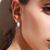 Stainless Steel Open Hoop Earring Women, Crescent Moon Shape Tube Earring Gold Plated Trendy Gift