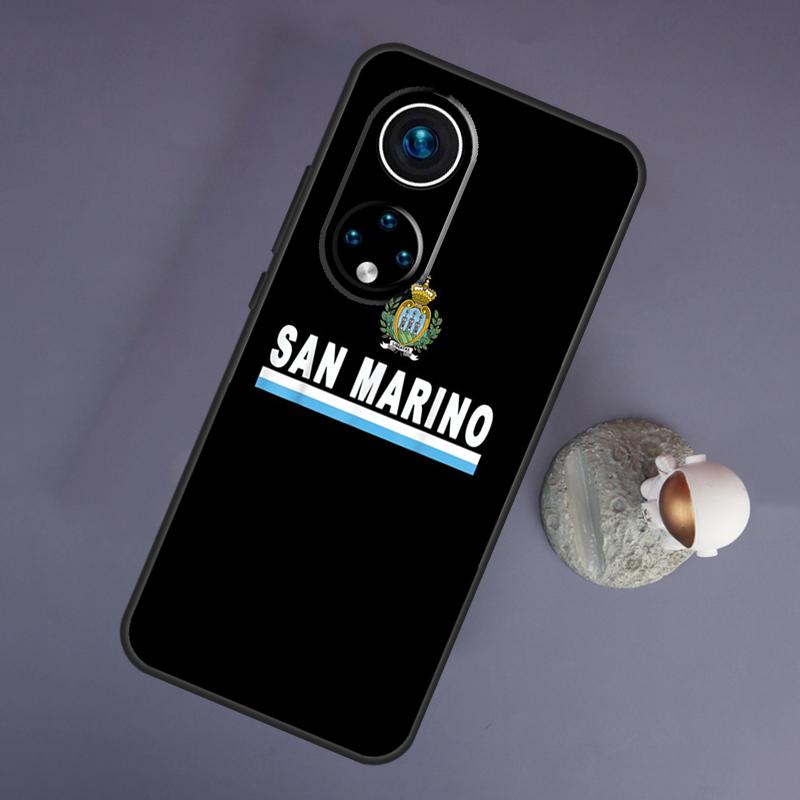 San Marino Flag For Huawei Honor Magic 5 Lite 70 50 X8 X9 a P20 P30 P40 P50 P60 Pro P Smart Nova 9 5T Case