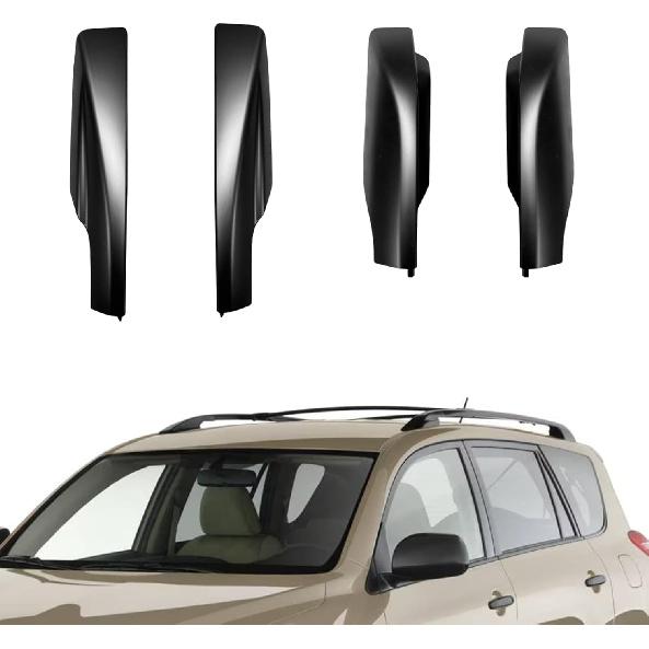 TTCR-II Compatible with 2006-2012 Toyota RAV4 Roof Luggage Rack Cover, for 2006-2012 RAV4 Cargo Rack Rail End Cover Shell 4 PCs, for RAV 4 Luggage For RAV4 2006-2012