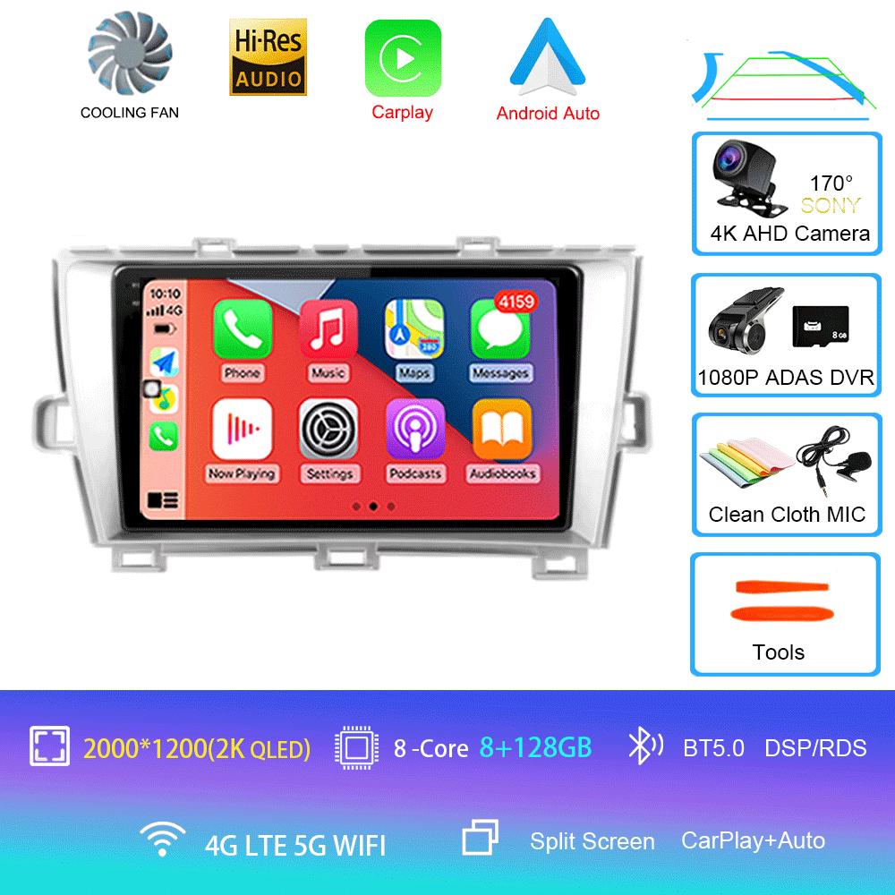 Car Radio Android 14 Carplay For Toyota Prius 3 XW30 2009 - 2015 LHD RHD Multimedia Video Player Navigation GPS Stereo Head Unit