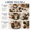 Christmas Reindeer Wreath DIY Material Kit: A festive, three-dimensional, and layered craft kit for creating decorative wreaths