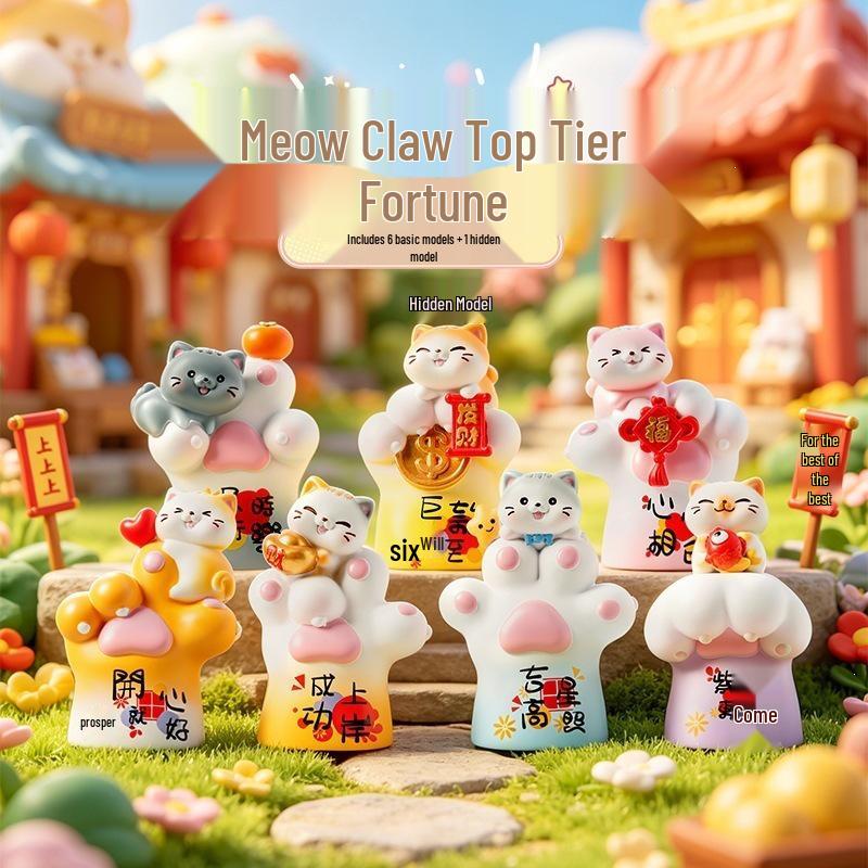 New Little Meow Meow Blind Box Desktop Ornament: Cute Cat Figurine, Trendy Toy Gift for Classmates and Friends