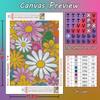 HuaCan Ζωγραφική με Διαμάντια Κιτ DIY Εικόνα Λουλουδιού Πλήρης Στρογγυλή Τρύπα Μωσαϊκό Ζωγραφιές Χρυσάνθεμου Κέντημα Διακόσμηση Σπιτιού