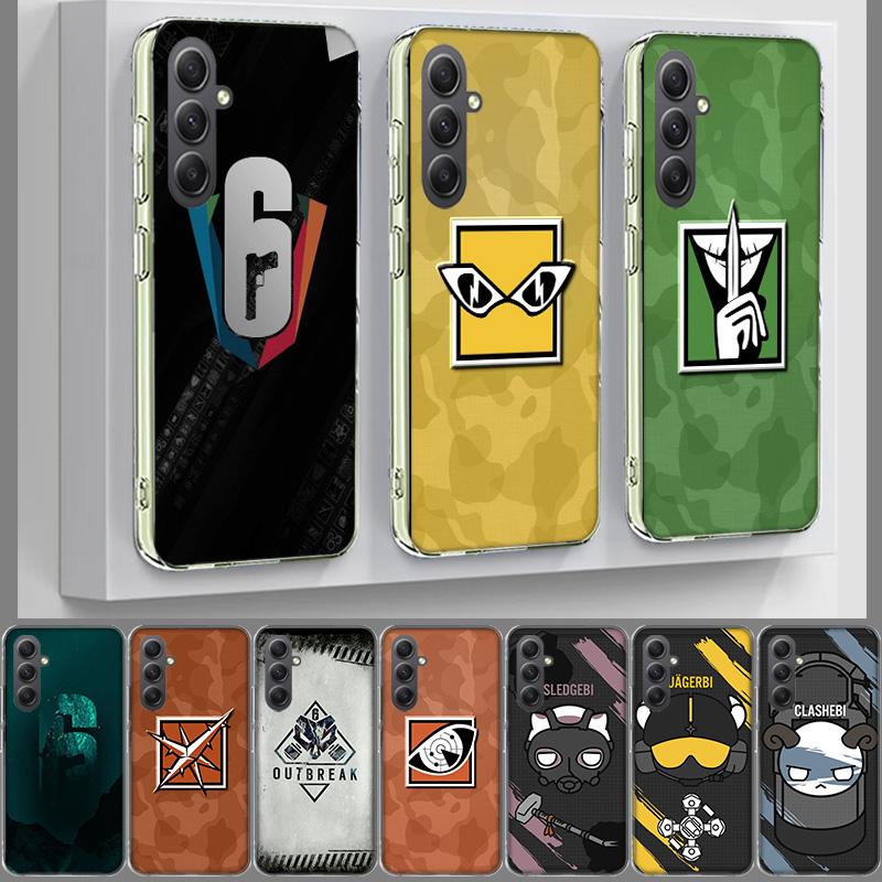 Game Rainbow S-Six S-Siege Phone Case for Samsung A17 A37 A57 A07 A16 A26 A36 A56 A06 A02S A12 A22 A32 A52S A04S A14 A24 A34 A54