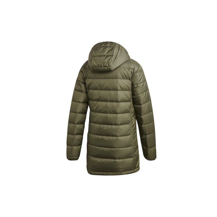 adidas Damen Essentials Leichter Daunen-Parka mit Kapuze Legacy Green GH4591
