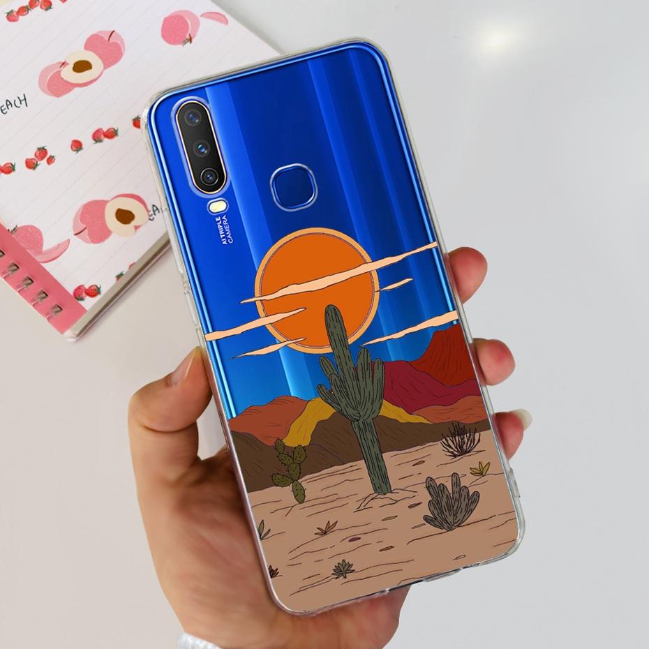 For Vivo Y12 1904 1940 Phone Case Fashion Butterfly Painted Soft Silicone TPU Cover For Vivo Y17 Y15 Y12 1902 1901 Bumper