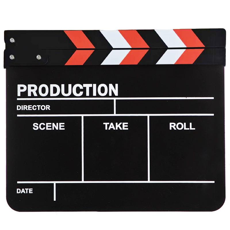 Ciak in Acrilico per Regista Pellicola & TV Oggetti di Scena Barra Colore Tavola da Film