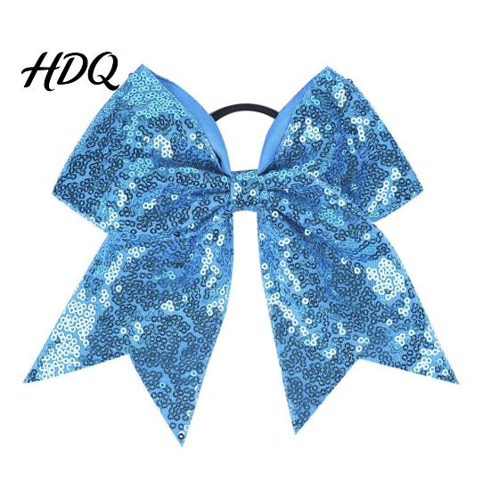 Haargummis für Gymnastik Pailletten Schleifen Elastisches Band Groß Cheerleading Festival Dekorationen Band Pferdeschwanzhalter Glitzer Scrunchies Damen Mädchen Teenager