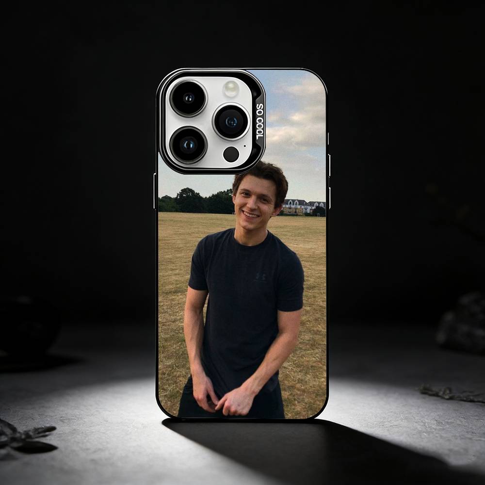 Youthful Charm Star T-Tom Holland Phone Case For iPhone 17,16,15,14,13,12,11 Plus,Pro Max,XS,Colored Silver Phone Case