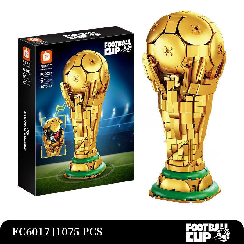 Soccer World Cup Trophy Model Building Blocks Set for Boys - Educational Toy Gift