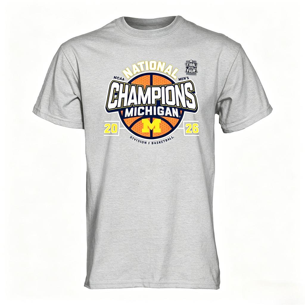 Michigan Wolverines Basketball Team National Championship TShirt Fashion Streetwear Unisexs Clothing Womens Summer New T Shirt