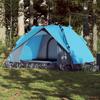 Vidaxl Tenda da Campeggio, 3-Posti, Blu, Montaggio Rapido