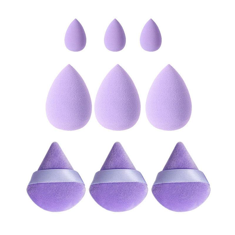 12/9pcs Makeup Sponge Puff Set Triangular Powder Puffs Mini Finger Powder Puffs Cosmetic Foundation Sponges Make Up Accessories