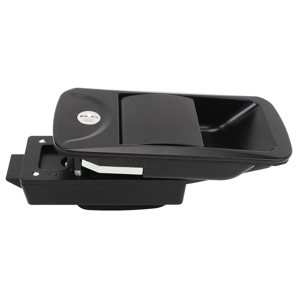 RV Door Lock with 2 Keys Zinc Alloy Flush Mount RV Door Latch Handle for Yacht Caravan Black 6.2 X 3in