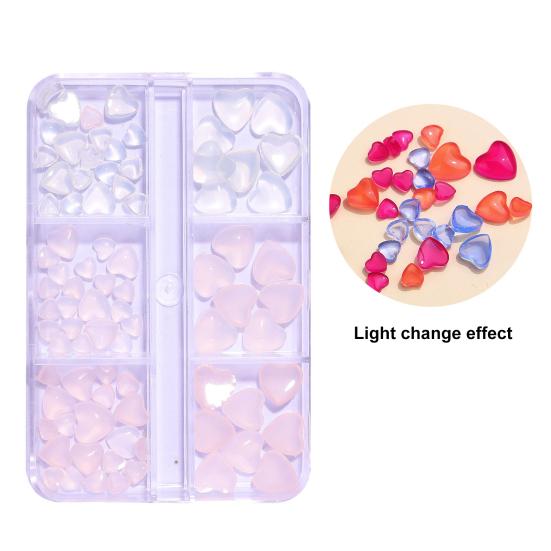 Stilvolle Nageldekoration Lebendige Farbwechselnde Schleife