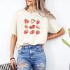 Strawberry Tee, Graphic Tee, Screen Print Tshirt, Strawberry Shirt, Vegetable Screen Print Shirt, Foodie, Gift for Gardener, Unisex Tee