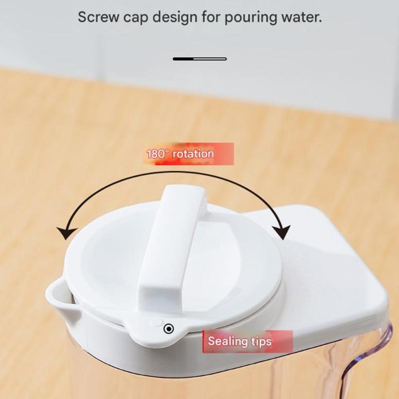 Drink Container With Leakproof Secure Screw Lid Heatproof Plastic Pitcher For Kitchen Outdoor Beverage Bottle Family Use