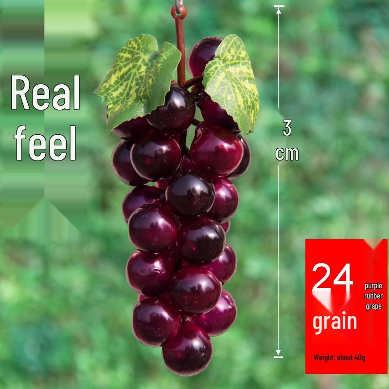 Large Grape Leaf Vine Decoration - Fake Fruit String for Wall, Ceiling, or Pipe with Green Tree Leaves