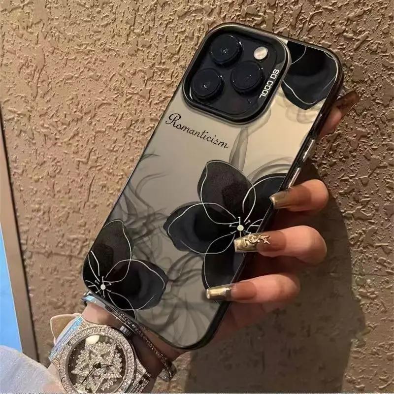 Luxury Florals Pattern Shockproof Phone Case For iPhone 15 14 13 12 11 Pro Max 7 8 Plus XS XR X Candy Color Flowers Back Cover