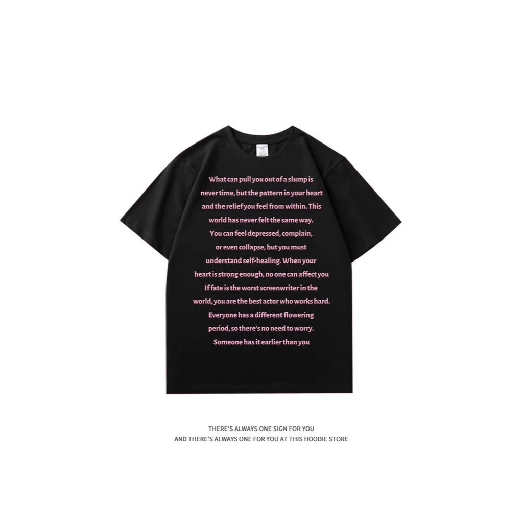 Letter printing casual style short-sleeved t-shirt women's summer new trendy brand loose and versatile inner half-sleeved top