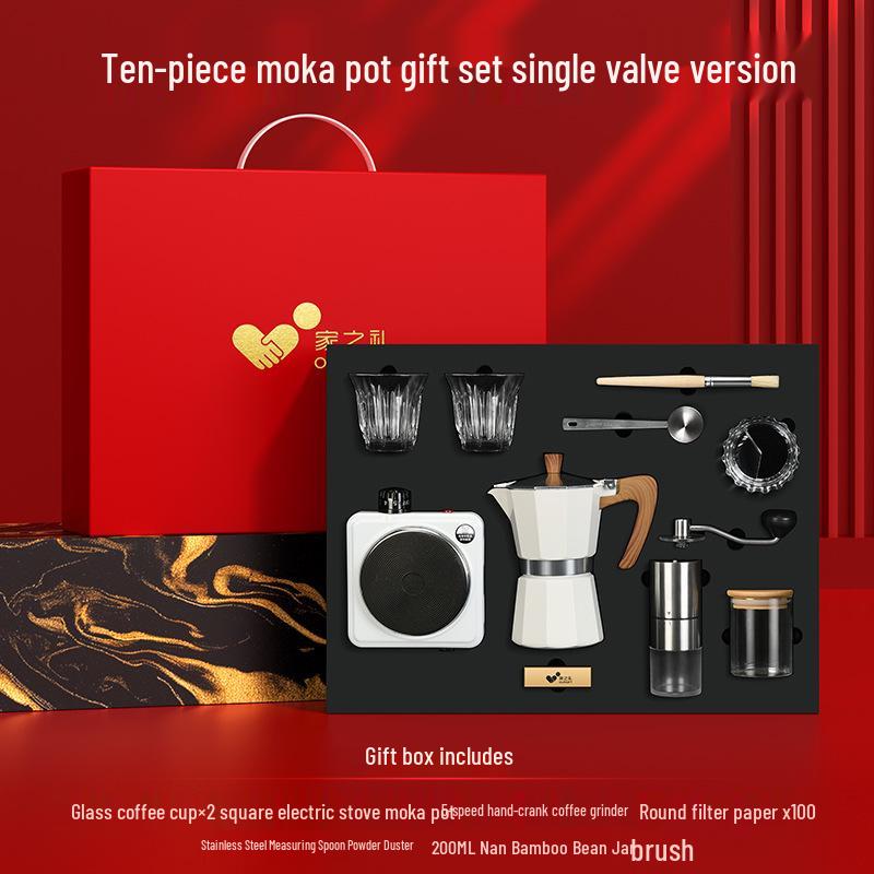 Mocha Pot Coffee Set: Perfect Gift for Leaders, Employees, and Household Use