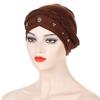 New Asian Style Dome Hat Summer Polyester Beaded Headwrap For Men And Teens