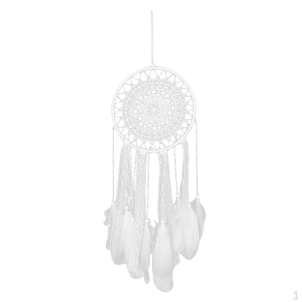 

Creative Traditional Lace Feather Charm Dream Catcher Home Wall Window Car Hanging Decor White