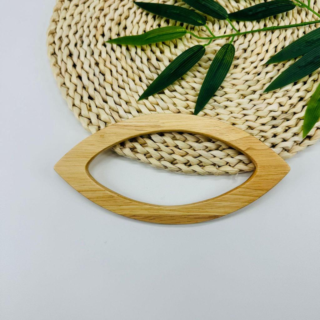 Half-Circular Wooden Ring Handle for Handbag DIY Projects