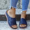 Large Size Women's Shoes Summer New Flowers Fish Mouth Sandals Hollow Slope Heel Cool Slippers Women