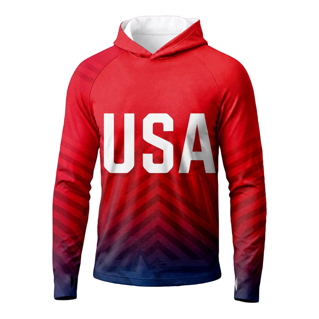 Men's Long Sleeve Quick Dry T-Shirt with Print for Summer Running and