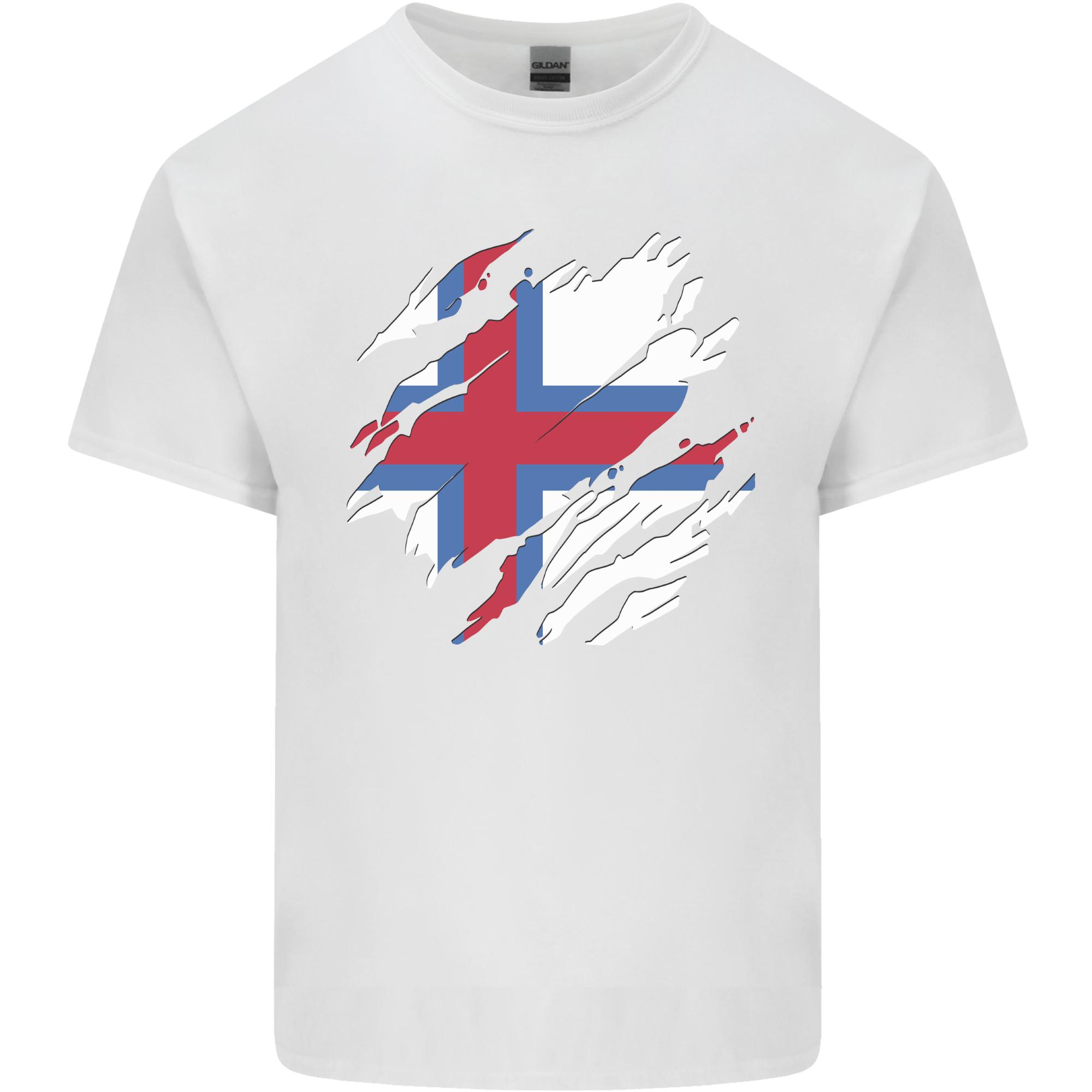 Torn Flag Faroe Islands Unisexs Light Cotton TShirt S