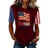 Women's Casual Short Sleeve T-Shirt 250 Years of Greatness Graphic Print Crew Neck Top Independence Day Themed Apparel