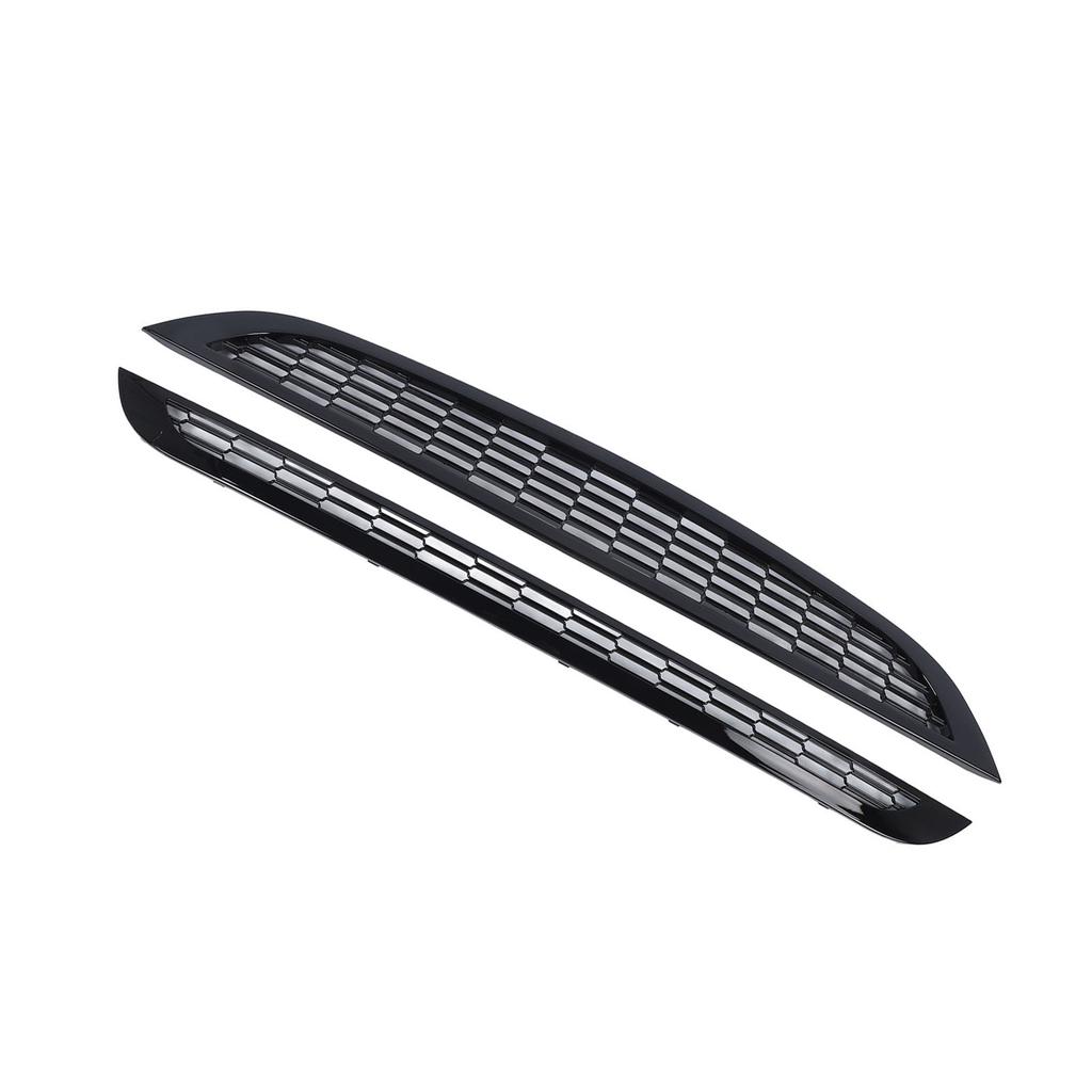 2 Pcs Front Upper Lower Bonnet Mesh Grilles High Strength Bumper Hood Grill Guard for R50 R52 R53 2001 to 2006