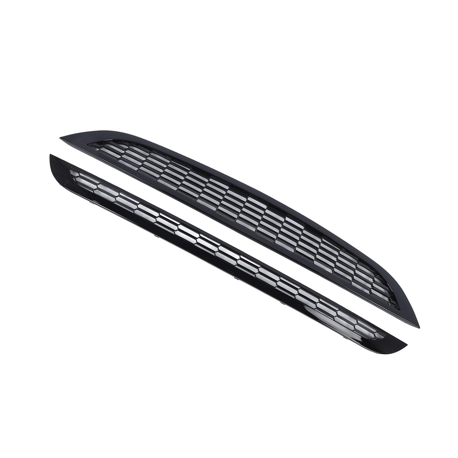 

2 Pcs Front Upper Lower Bonnet Mesh Grilles High Strength Bumper Hood Grill Guard for R50 R52 R53 2001 to 2006