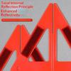 Reflective Triangle Warning Sign Red Tripod Folded Stop Sign Emergency Breakdown Triangle Warning Tool Cars Stop Sign