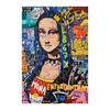 Mona Lisa Bathroom Wall Art with Covered Nose Vintage Toilet Humor Poster Graffiti Print Funny Canvas Painting for Home Decor